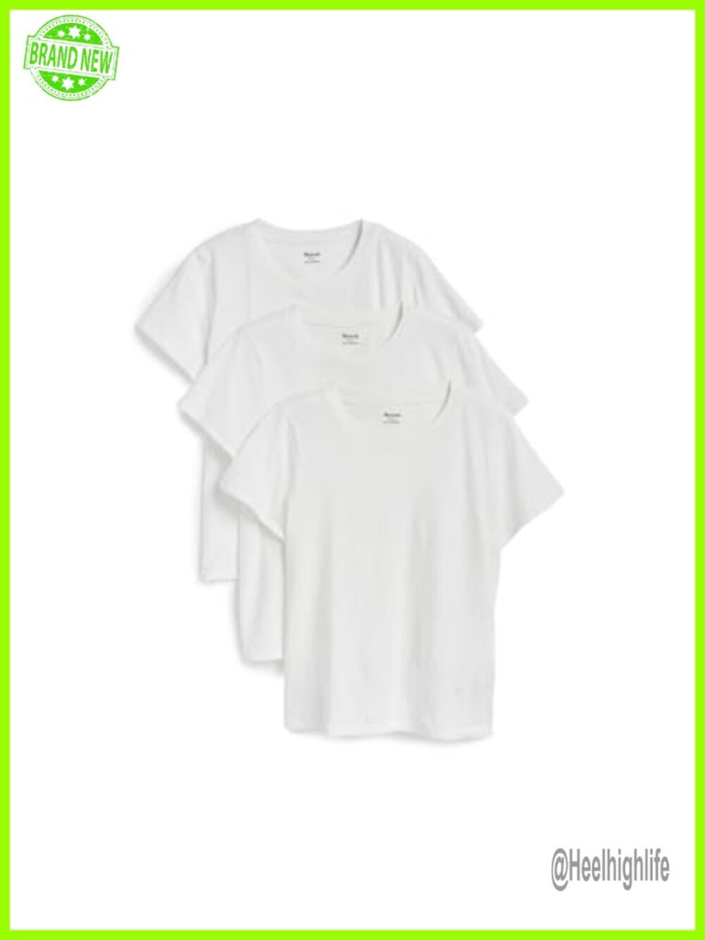 Madewell Northside Crew Tee 3-Pack Cotton Short Sleeve Regular Fit